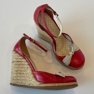 MIU MIU Red Mary Jane Espadrille Size EU 36.5